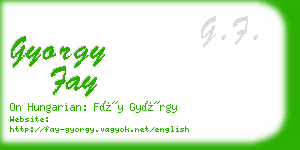 gyorgy fay business card